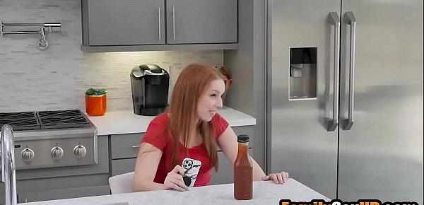  Redhead milf mom and daughter fuck dad